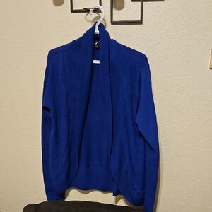 GNW Royal Blue Cable Knit Cardigan